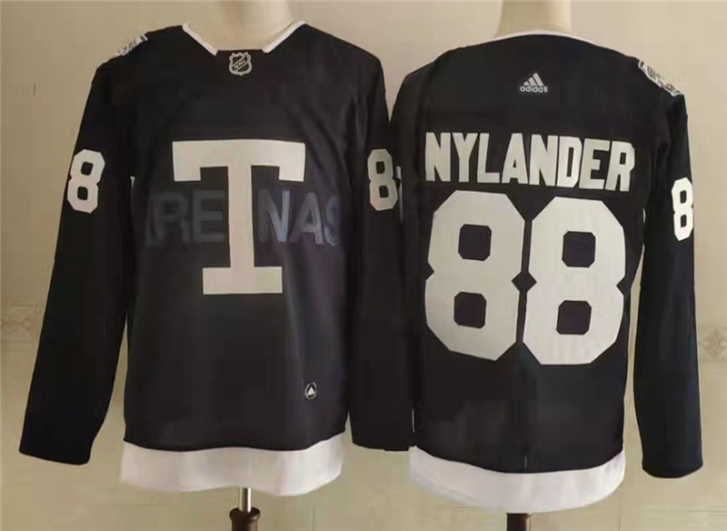 Toronto Maple Leafs 88 William Nylander Navy 2022 NHL Heritage Classic Jersey