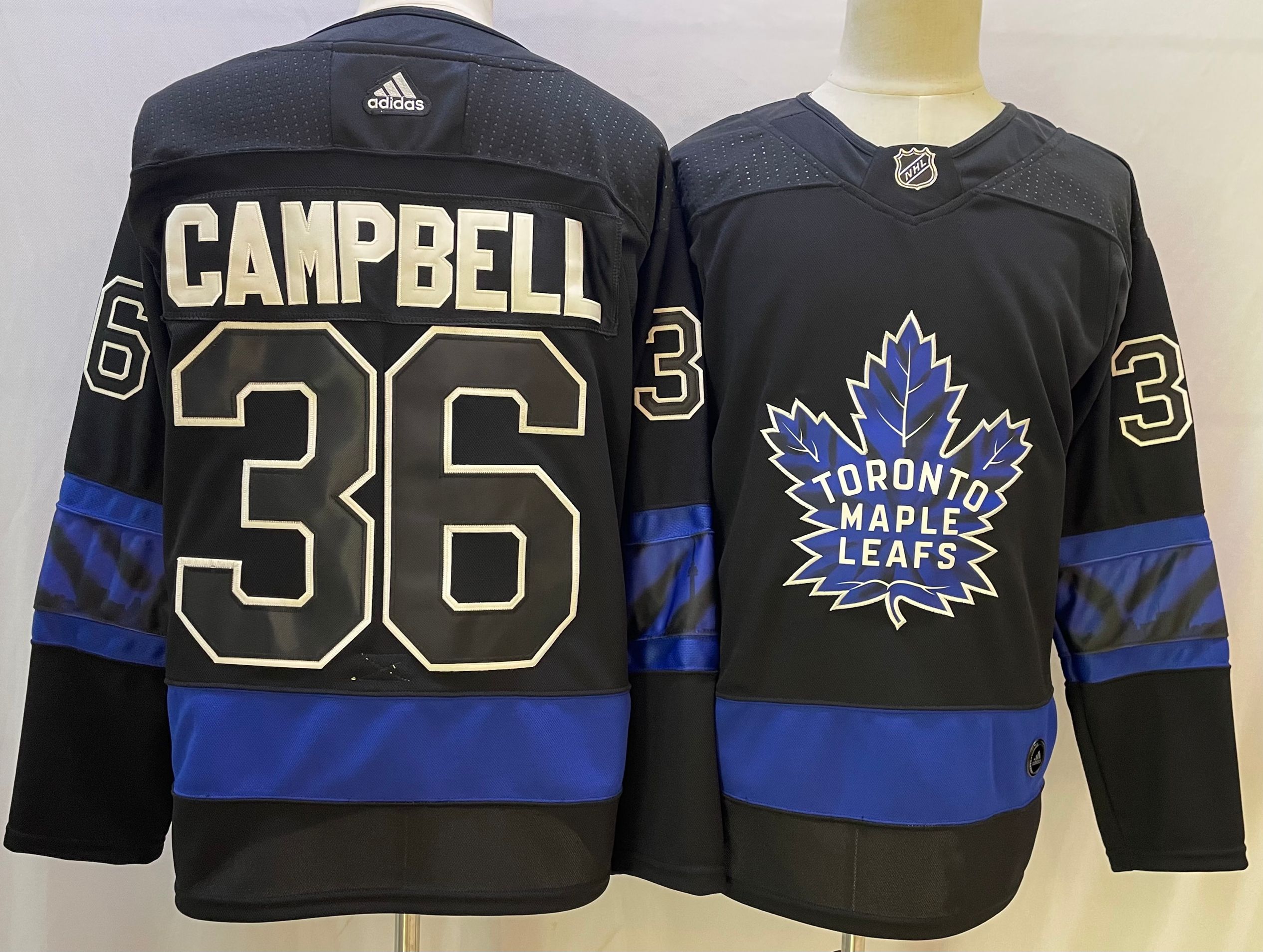 Toronto Maple Leafs #36 Jack Campbell Black X Drew House Inside Out Stitched Jersey