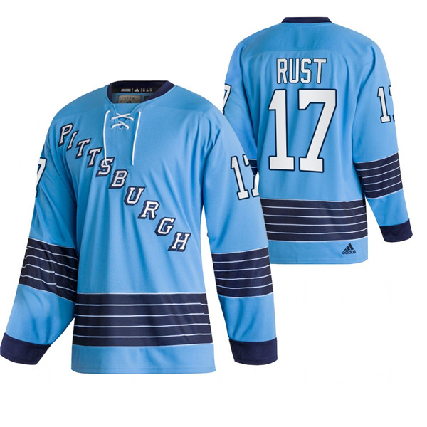 Pittsburgh Penguins #17 Bryan Rust 2022 Blue Classics Stitched Jersey - Click Image to Close