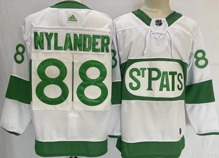 Toronto Maple Leafs #88 William Nylander White 2019 St Pats Stitched Jersey