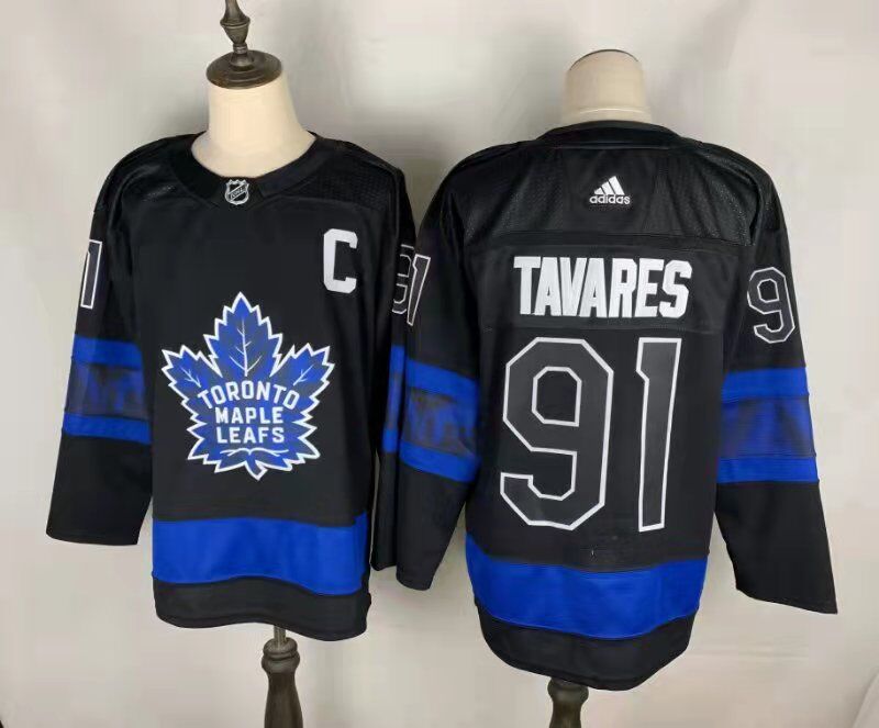 Toronto Maple Leafs #91 John Tavares Black X Drew House Inside Out Stitched Jersey