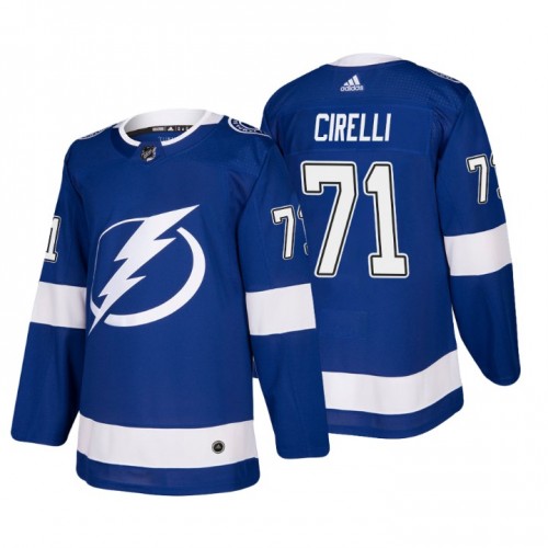Tampa Bay Lightning#71 Anthony Cirelli Blue Stitched Jersey