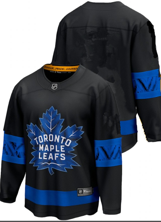 Toronto Maple Leafs Blank Black X Drew House Inside Out Stitched Jersey