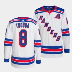 New York Rangers #8 Jacob Trouba White Home Stitched NHL Jersey