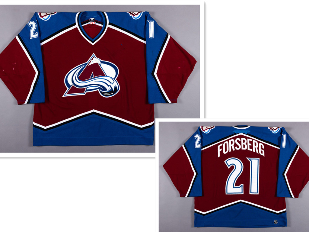 Colorado Avalanche #21 Peter Forsberg Red Jersey - Click Image to Close