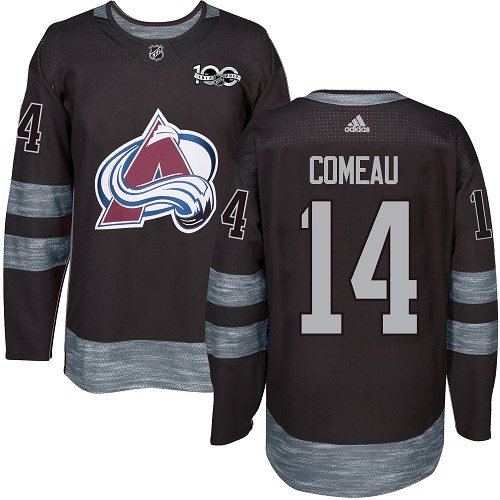 Adidas Avalanche #14 Blake Comeau Black 1917-2017 100th Anniversary Stitched NHL Jersey - Click Image to Close