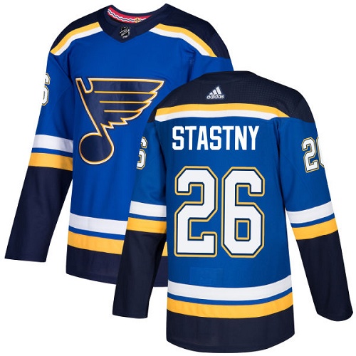 Adidas Blues #26 Paul Stastny Blue Home Authentic Stitched NHL Jersey