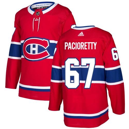 Adidas Canadiens #67 Max Pacioretty Red Home Authentic Stitched NHL Jersey - Click Image to Close