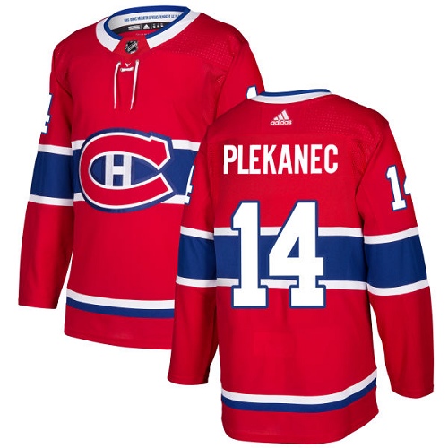 Adidas Canadiens #14 Tomas Plekanec Red Home Authentic Stitched NHL Jersey