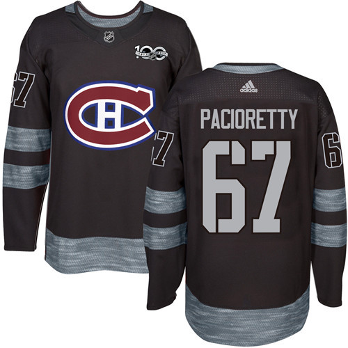 Adidas Canadiens #67 Max Pacioretty Black 1917-2017 100th Anniversary Stitched NHL Jersey
