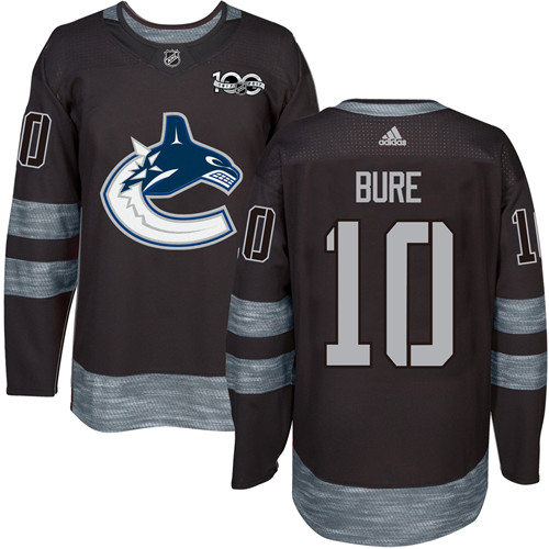 Adidas Canucks #10 Pavel Bure Black 1917-2017 100th Anniversary Stitched NHL Jersey - Click Image to Close