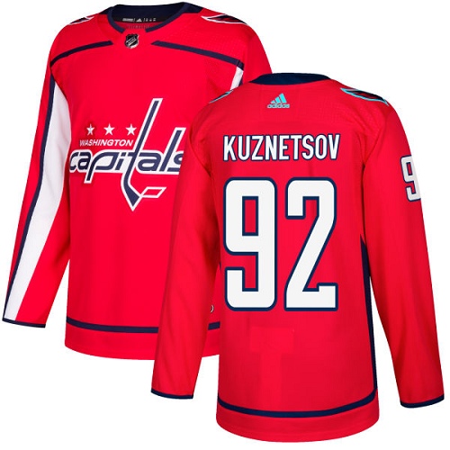 Adidas Capitals #92 Evgeny Kuznetsov Red Home Authentic Stitched NHL Jersey - Click Image to Close