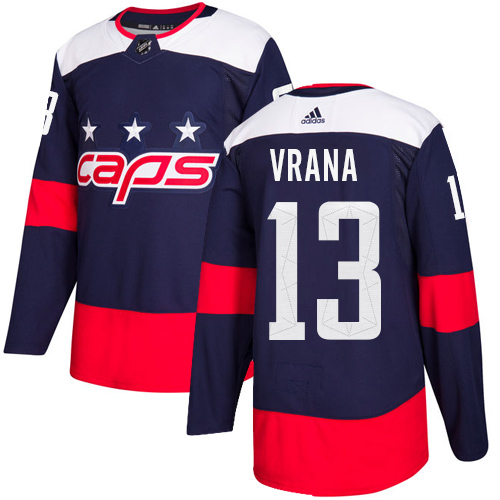 Adidas Capitals #13 Jakub Vrana Navy Authentic 2018 Stadium Series Stitched NHL Jersey