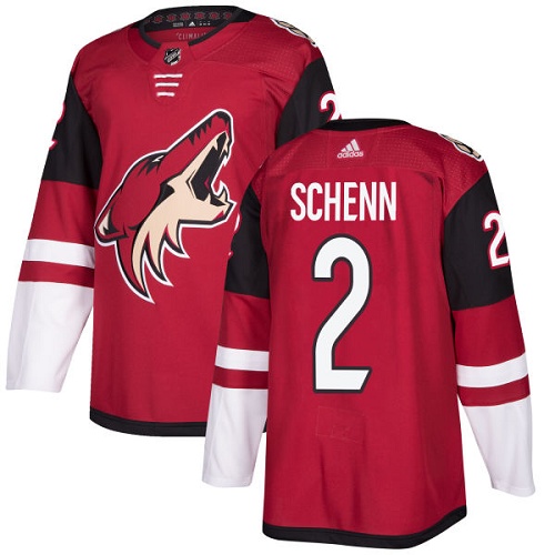 Adidas Coyotes #2 Luke Schenn Maroon Home Authentic Stitched NHL Jersey - Click Image to Close