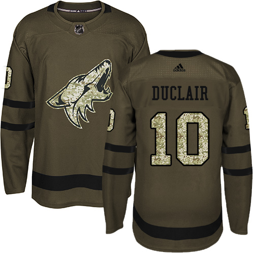Adidas Coyotes #10 Anthony Duclair Green Salute to Service Stitched NHL Jersey - Click Image to Close