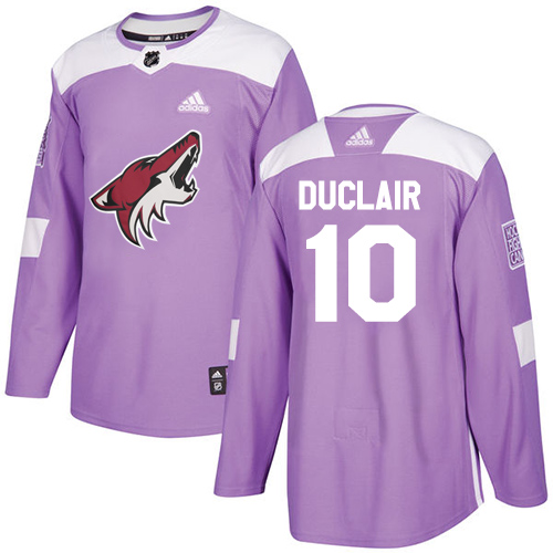 Adidas Coyotes #10 Anthony Duclair Purple Authentic Fights Cancer Stitched NHL Jersey - Click Image to Close