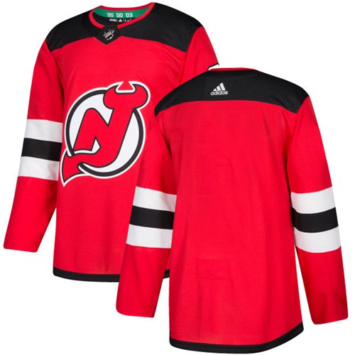 Adidas Devils Blank Red Authentic Stitched NHL Jersey - Click Image to Close