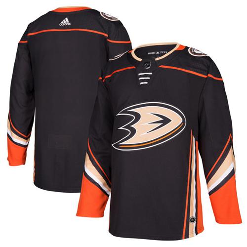 Adidas Ducks Blank Black Home Authentic Stitched NHL Jersey - Click Image to Close