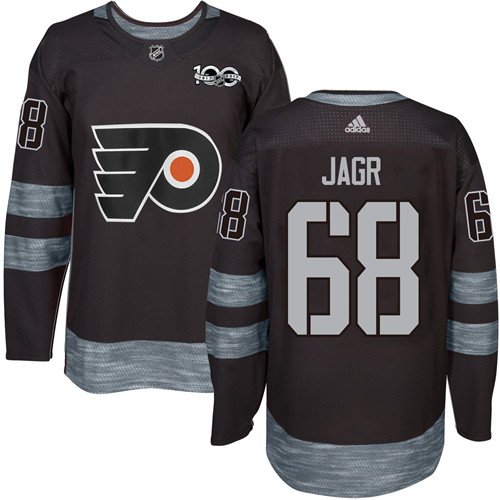 Adidas Flyers #68 Jaromir Jagr Black 1917-2017 100th Anniversary Stitched NHL Jersey