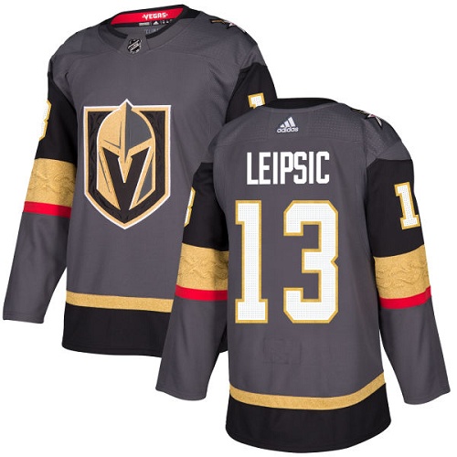 Adidas Golden Knights #13 Brendan Leipsic Grey Home Authentic Stitched NHL Jersey