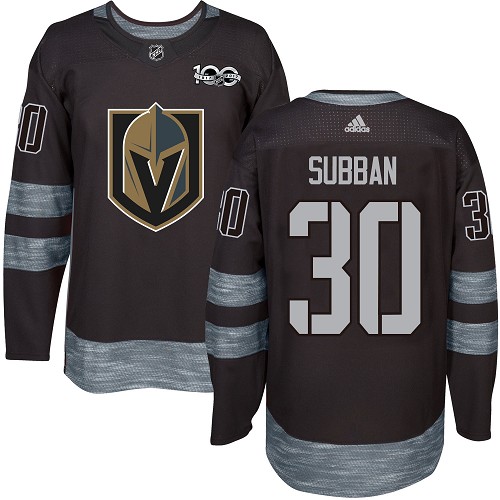 Adidas Golden Knights #30 Malcolm Subban Black 1917-2017 100th Anniversary Stitched NHL Jersey