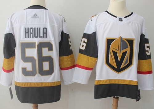 Adidas Golden Knights #56 Erik Haula White Road Authentic Stitched NHL Jersey