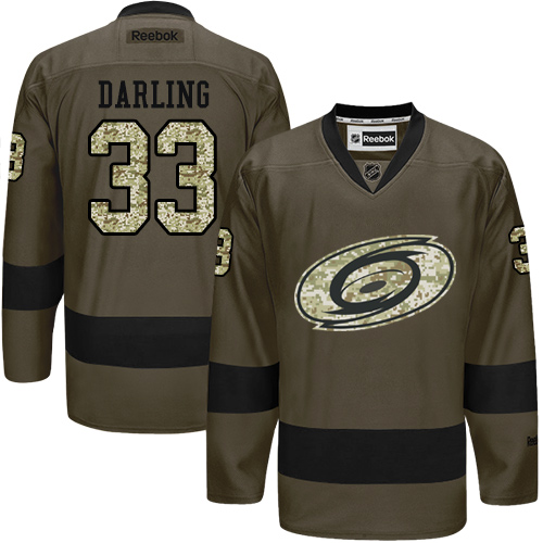 Adidas Hurricanes #33 Scott Darling Green Salute to Service Stitched NHL Jersey - Click Image to Close