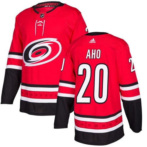 Adidas Hurricanes #20 Sebastian Aho Red Home Authentic Stitched NHL Jersey - Click Image to Close