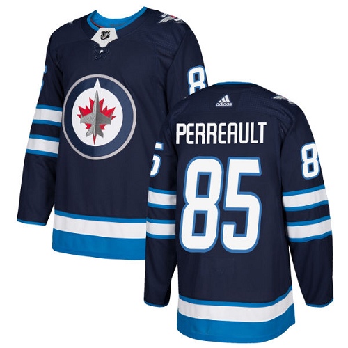 Adidas Jets #85 Mathieu Perreault Navy Blue Home Authentic Stitched NHL Jersey - Click Image to Close