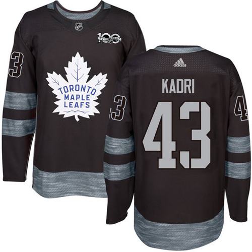 Adidas Maple Leafs #43 Nazem Kadri Black 1917-2017 100th Anniversary Stitched NHL Jersey