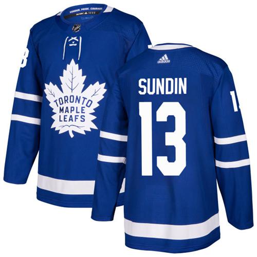 Adidas Maple Leafs #13 Mats Sundin Blue Home Authentic Stitched NHL Jersey
