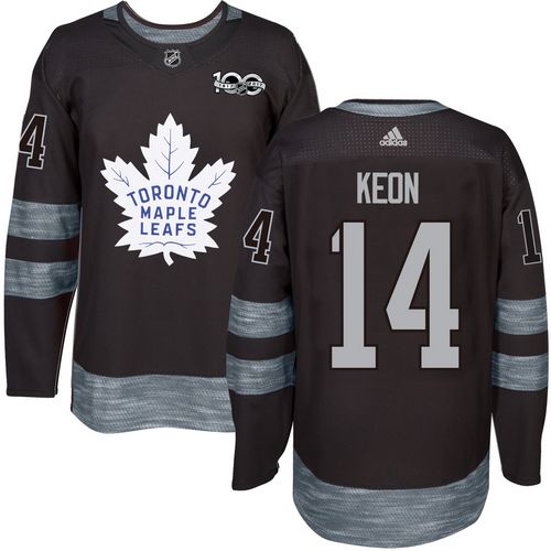 Adidas Maple Leafs #14 Dave Keon Black 1917-2017 100th Anniversary Stitched NHL Jersey