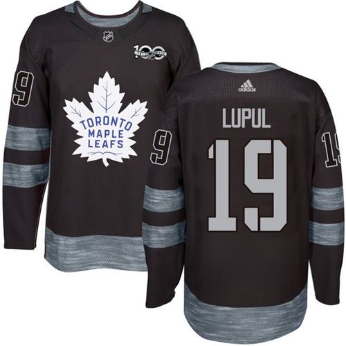 Adidas Maple Leafs #19 Joffrey Lupul Black 1917-2017 100th Anniversary Stitched NHL Jersey