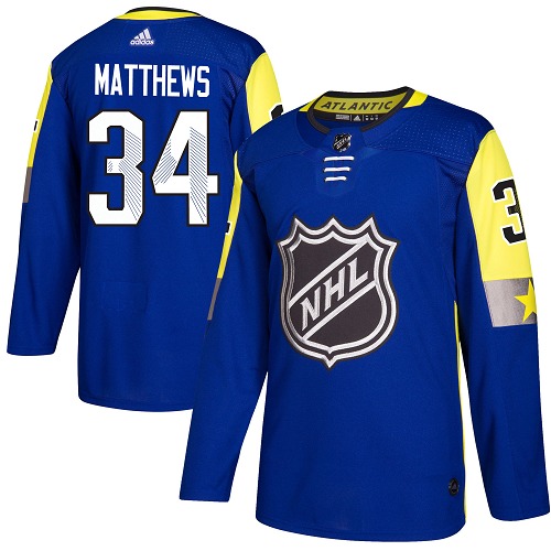 Adidas Maple Leafs #34 Auston Matthews Royal 2018 All-Star Atlantic Division Authentic Stitched NHL