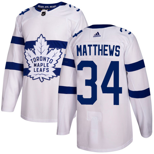 Adidas Maple Leafs #34 Auston Matthews White Authentic 2018 Stadium Series Stitched NHL Jersey