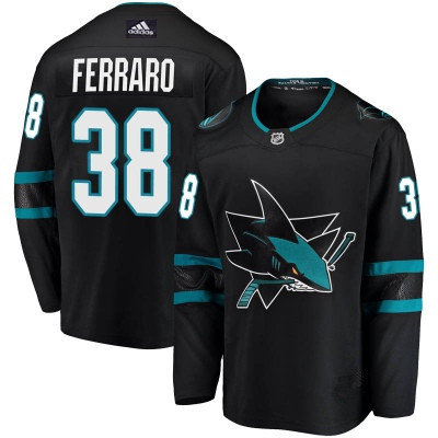 San Jose Sharks #38 Mario Ferraro Breakaway Black Jersey