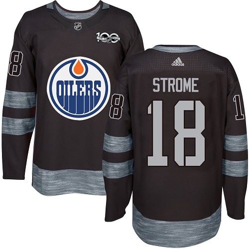 Adidas Oilers #18 Ryan Strome Black 1917-2017 100th Anniversary Stitched NHL Jersey