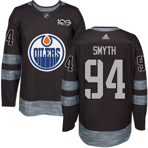 Adidas Oilers #94 Ryan Smyth Black 1917-2017 100th Anniversary Stitched NHL Jersey