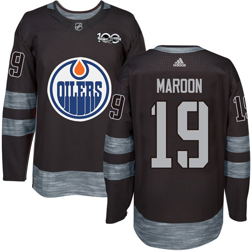 Adidas Oilers #19 Patrick Maroon Black 1917-2017 100th Anniversary Stitched NHL Jersey