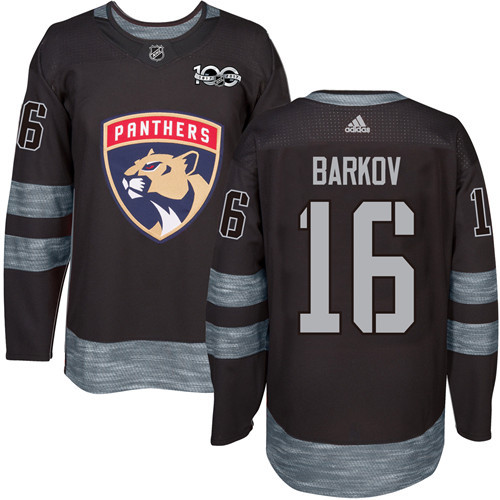 Adidas Panthers #16 Aleksander Barkov Black 1917-2017 100th Anniversary Stitched NHL Jersey