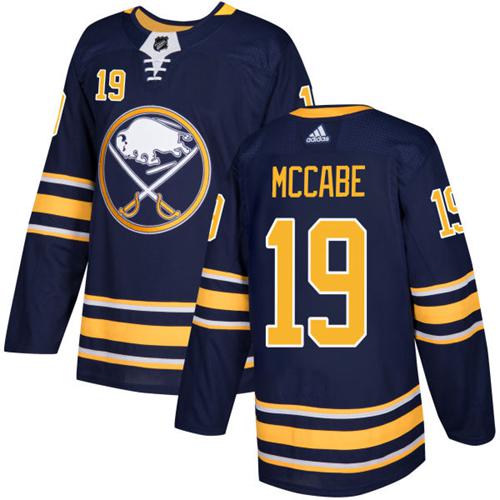 Adidas Sabres #19 Jake McCabe Navy Blue Home Authentic Stitched NHL Jersey - Click Image to Close