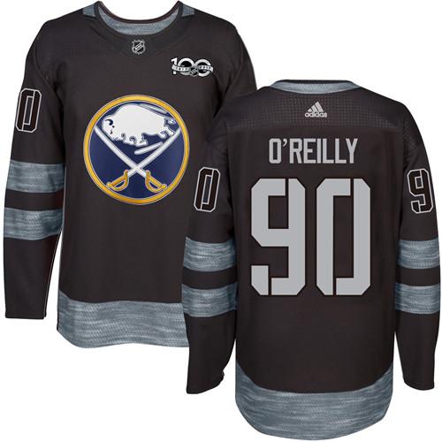 Adidas Sabres #90 Ryan O'Reilly Black 1917-2017 100th Anniversary Stitched NHL Jersey