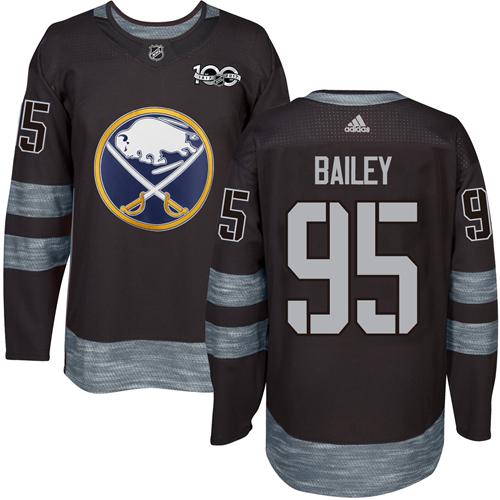 Adidas Sabres #95 Justin Bailey Black 1917-2017 100th Anniversary Stitched NHL Jersey - Click Image to Close