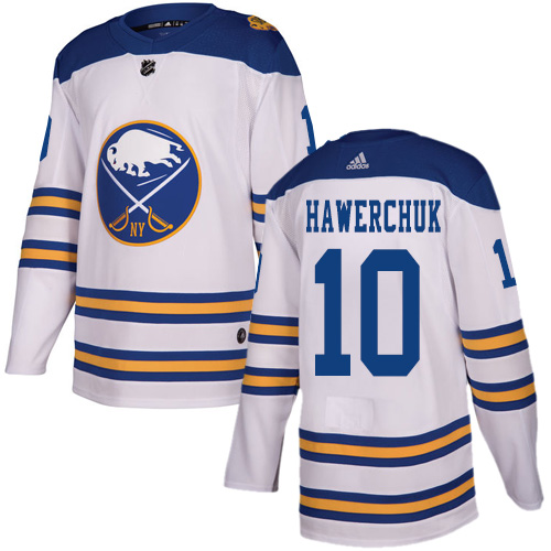 Adidas Sabres #10 Dale Hawerchuk White Authentic 2018 Winter Classic Stitched NHL Jersey - Click Image to Close