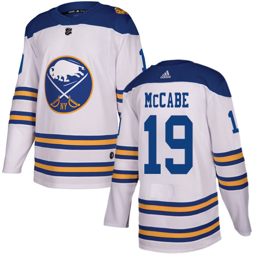 Adidas Sabres #19 Jake McCabe White Authentic 2018 Winter Classic Stitched NHL Jersey