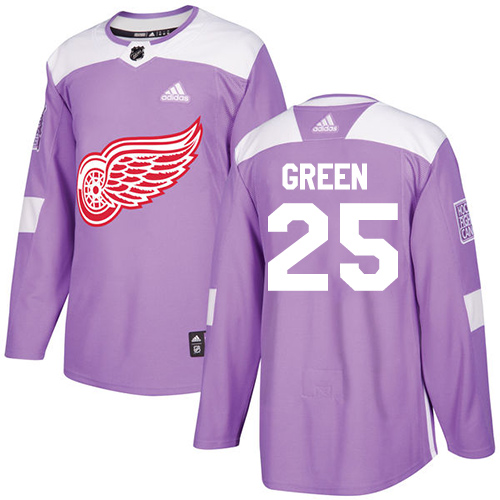 Adidas Red Wings #25 Mike Green Purple Authentic Fights Cancer Stitched NHL Jersey