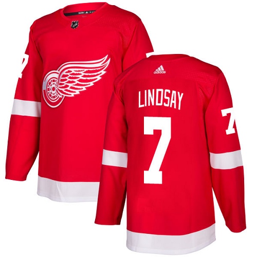 Adidas Red Wings #7 Ted Lindsay Red Home Authentic Stitched NHL Jersey