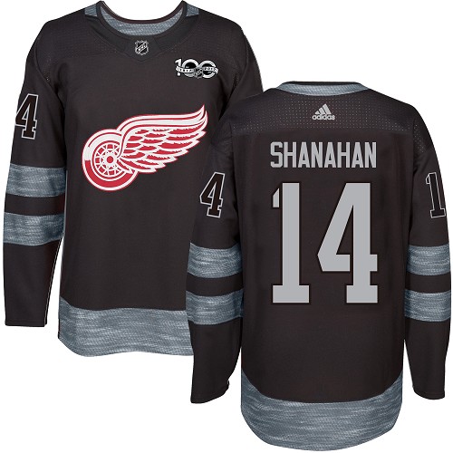 Adidas Red Wings #14 Brendan Shanahan Black 1917-2017 100th Anniversary Stitched NHL Jersey
