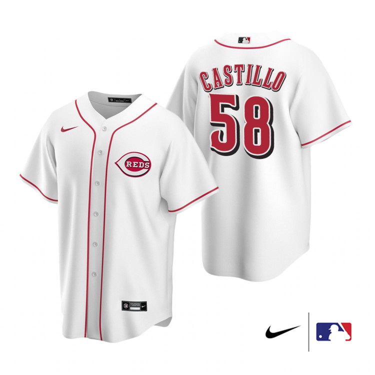Nike Youth #58 Luis Castillo Cincinnati Reds Baesball Jerseys Sale-White
