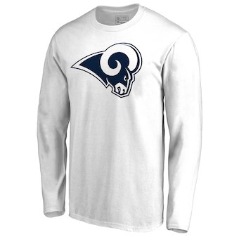 Los Angeles Rams NFL Pro Line by Fanatics Branded White Primary Logo Long-Sleeve T-Shirt